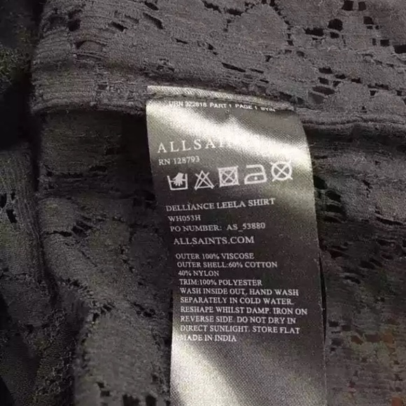 All Saints Dalliance Leela Lace Shirt - Picture 4 of 6